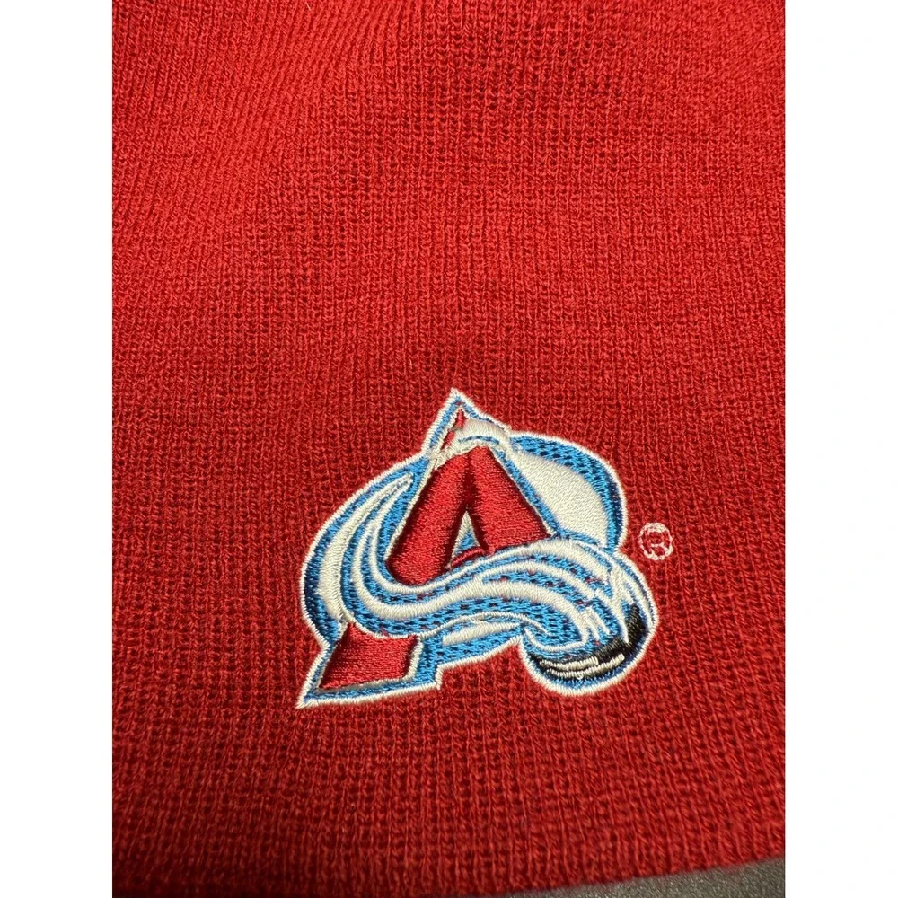 Colorado Avalanche‎ NHL Red Knit Beanie Hat Embroidered Logo Winter Cap